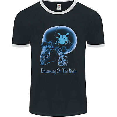 T-shirt da uomo Drumming on the Brain Drummer Drum divertente fotol