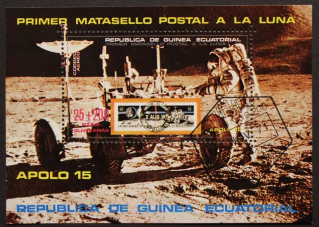 Äquatorialguinea: Michel Block-Nr. 1 "Raumfahrt - Apollo 15" aus 1972, gest.