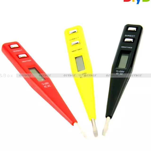 12V-250V AC DC Digital Electrical Tester Pen Probe Voltage Inductance Detector