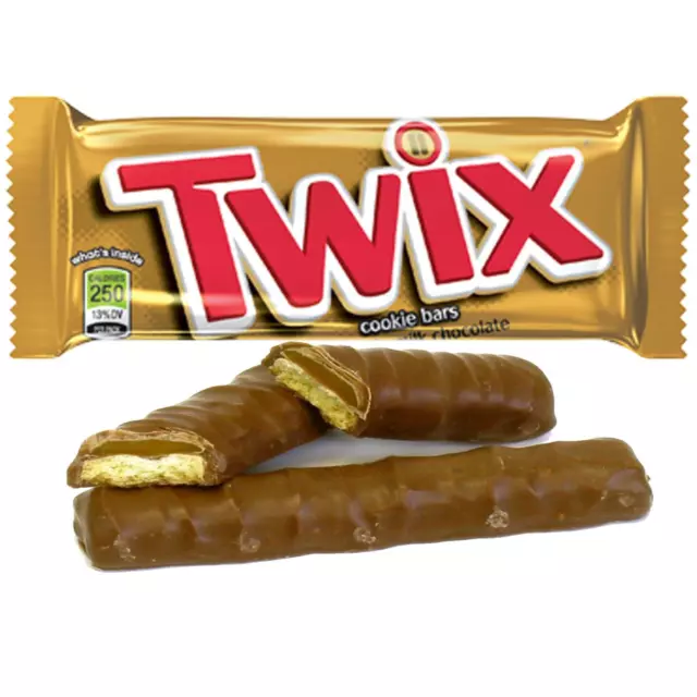 6 x BARRETTA DI CIOCCOLATO AL LATTE TWIX 50 GR BISCOTTO CON CARAMELLO SNACK