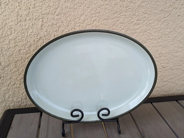 Denby Camelot Dark Green Oval Serving Platter