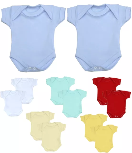 BabyPrem Premature Baby Clothes 2 x Tiny Bodysuits Vests One-Pieces 0 - 7lbs