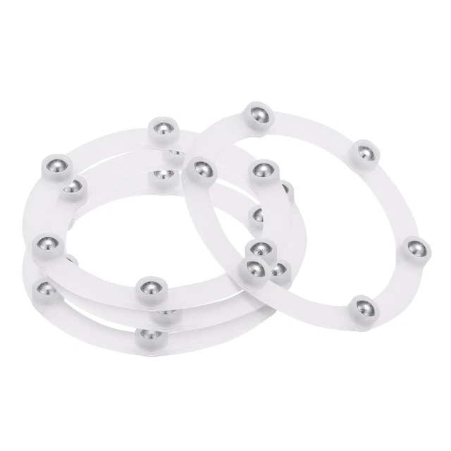 2,7" Rotatorio Giratorio Soporte con Rodamientos Lazy Susan Base, Blanco 4pzs