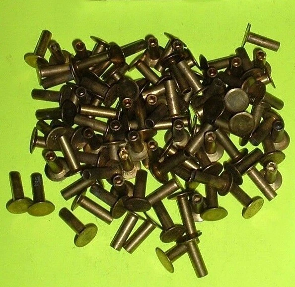 208, 209 NOS BRASS BRAKE RIVETS 100 ea.BRAKE SHOE LINING /CLUTCH