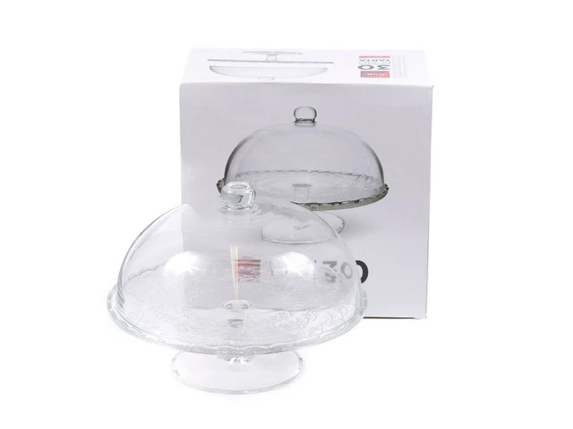 Cloche En Verre Transparente Pour Gâteau - 16x16x12 Cm - Couvercle Protecteur Alimentaire, Présentation Et Stockage