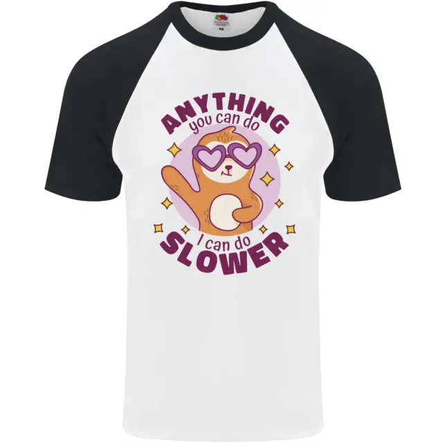 Sloth Anything I Can Do S/S T-shirt da baseball divertente da uomo