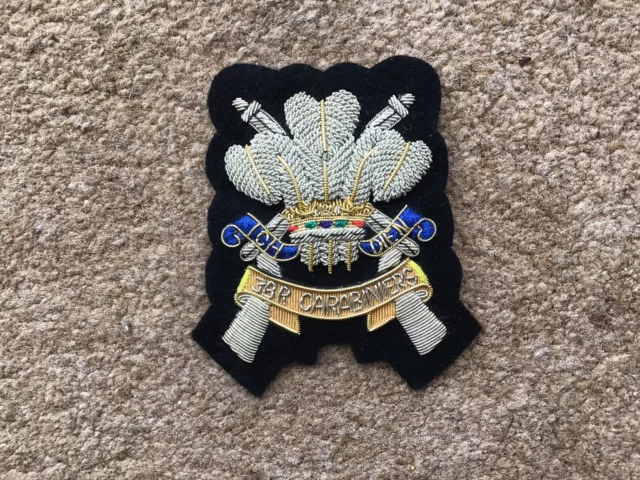 3rd Carabiniers Prince Of Wales's Dragoon Guards Bullion Badge