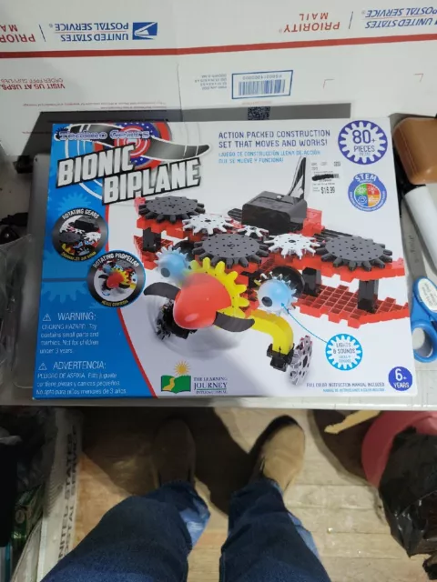 Techno Gears Bionic BIPLANE ONLY Set 80 Pieces KIDS Ages 6+ Construction Set.