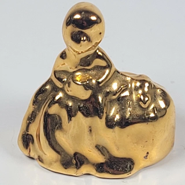 WADE WHIMSIES NURSERY Rhyme Series Little Miss Muffet Gold Colored