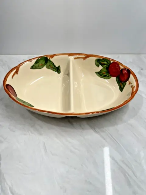 Franciscan Ware Apple Pottery Oval Divided Serving Dish