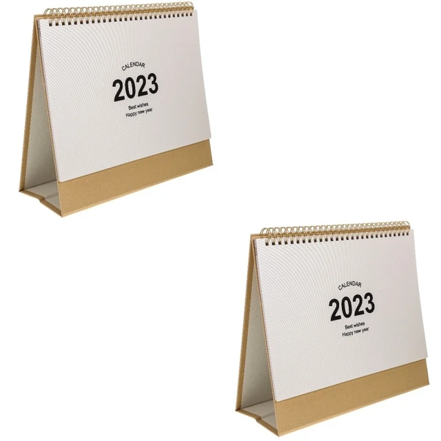 2 Pieces Monatskalender 2023 Jahr Des Hasen-Kalenders Schreibtisch
