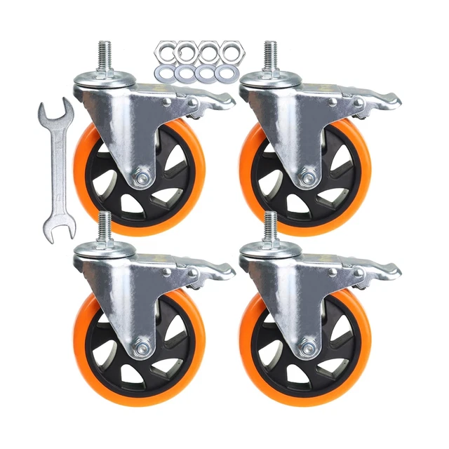 Stem Casters Heavy Duty Swivel Threaded Stem Caster Wheels with American Size...