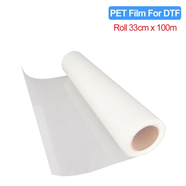 33 cm*100 m A3+ rollo DTF PET película de transferencia para impresión Epson L1800 L805 P600 P800