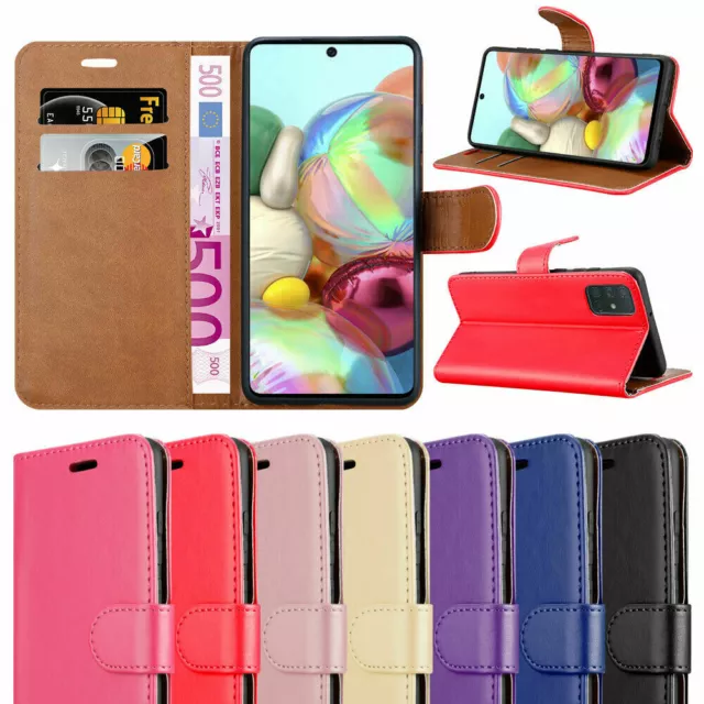 Galaxy A51 A71 A70 A50 A40 Phone Case Leather Wallet Flip Cover for Samsung