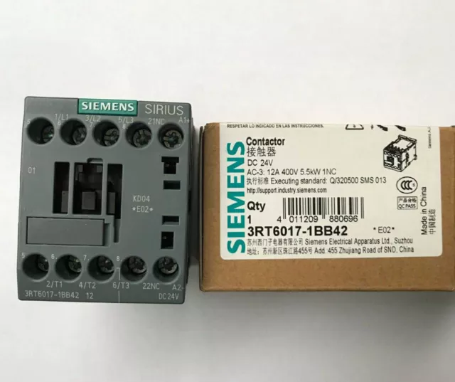 SIEMENS Contactor  3RT6017-1BB4 3RT6017-1BW42 3RT6017-1BF42 3RT6017-1BM42