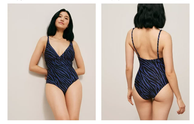 Costume da bagno John Lewis Zizi, costume da bagno, blu/nero - taglia 1 2