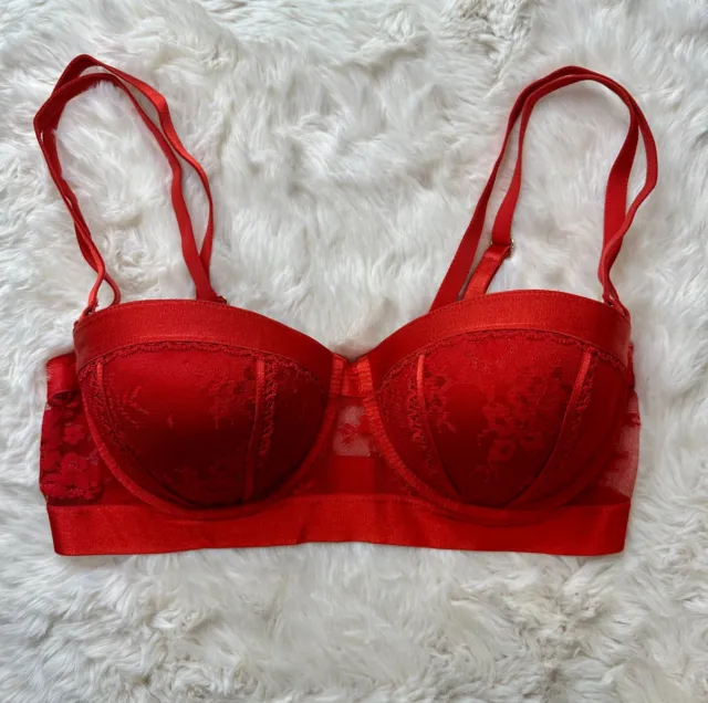 WOMENS LOVE HONEY Enchanted Bra Set Red Lace Sizs 1X/2X New With Tags  $22.00 - PicClick