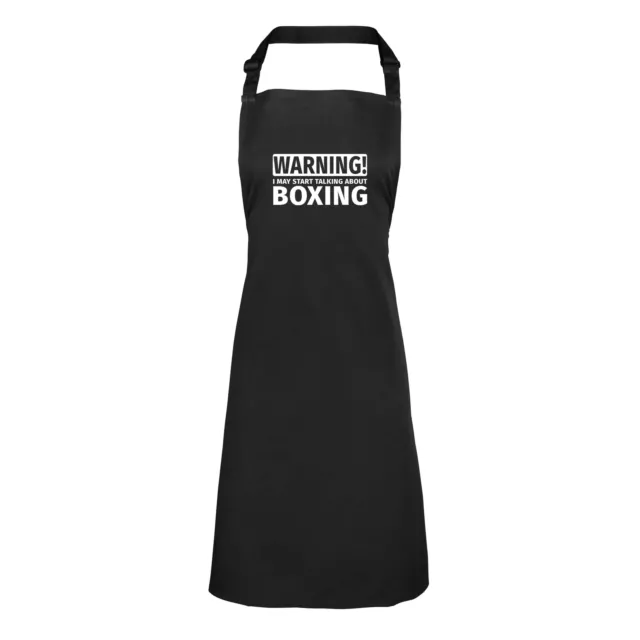 Uomo Donna Grembiule Avvertimento Può Iniziare A Parlare Di Boxe Cucina Fai Da Te Regalo Cucina Fai Da Te