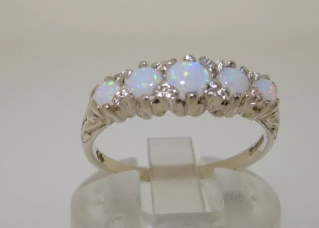 Opal solid 925 sterling silver antique style pave setting ring,Natural Opal Ring