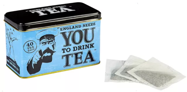 New English Teas England Needs You Tea Tin with 40 English Afternoon Teabags