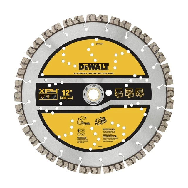 DeWalt DW47224 12 in. XP4 All-Purpose Segmented Diamond Blade New