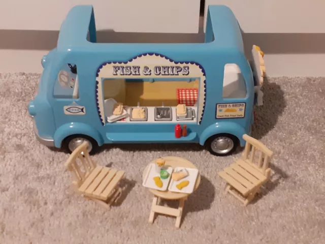 Sylvanian families fish hot sale and chip van