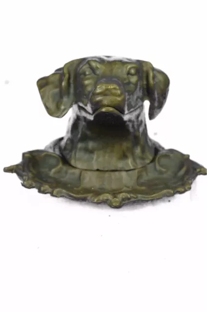 Art Déco Labrador Encens Burner Bronze Sculpture Figurine Statue Œuvre