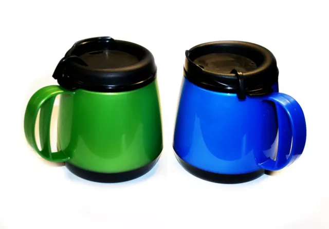  ThermoServ 2 Foam Insulated Coffee Mugs 34 oz (1) Blue & (1)  Black : Home & Kitchen