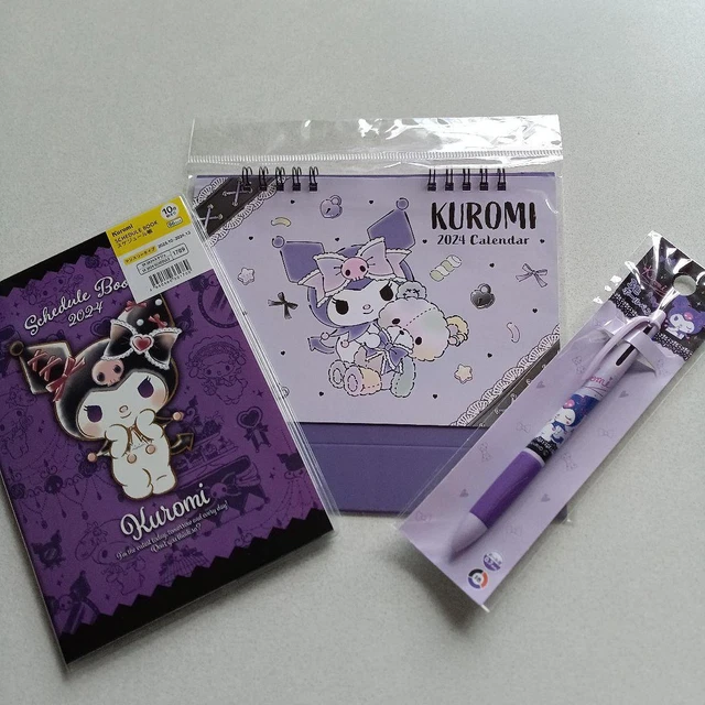 SANRIO KUROMICHAN 2024 Schedule Book Desk Calendar Ballpoint Pen Set