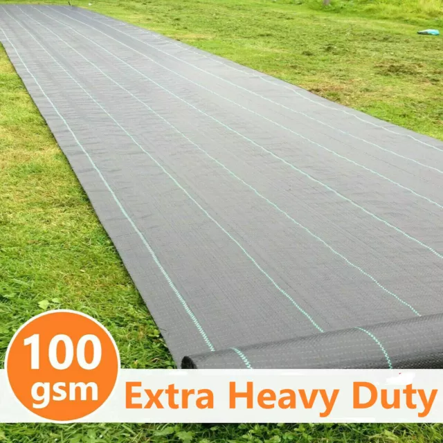 20M 25M 50M Long Heavy Duty Weed Control Fabric Ground Cover Membrane Landscape
