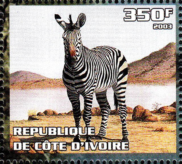 MNH Postfrisch Tier Wildtier Zebra Wild Pferd Fauna Tierwelt Afrika Natur / 72