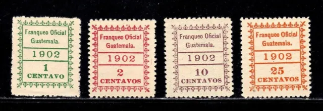 Guatemala stamps #o1 - 5, no o3, MNH OG, SCV $26.00