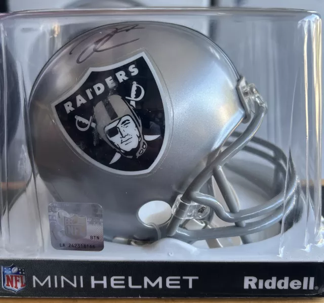 DEREK CARR SIGNED AUTOGRAPHED MINI HELMET COA RAIDERS PSA/DNA Certified