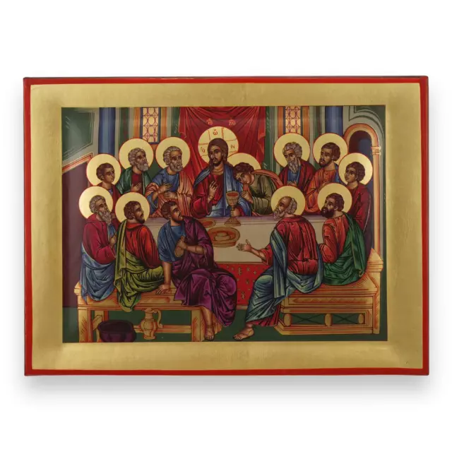 Last Supper Icon - Premium Handmade Greek Orthodox Byzantine Icon