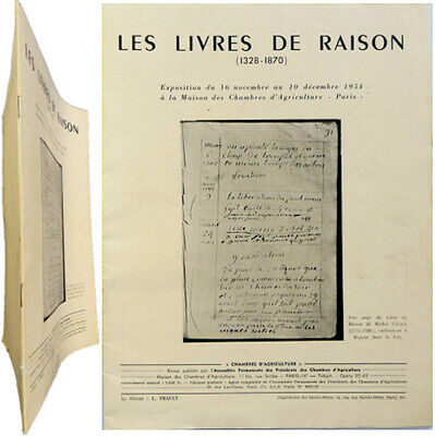 Les Livres de raison 1328-1870 expo Georges-Henri Rivière 1954 bibliophilie