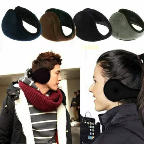 Unisex Women Men Ear Muffs Winter Ear Warmers Fleece Earwarmer Behind Head Band