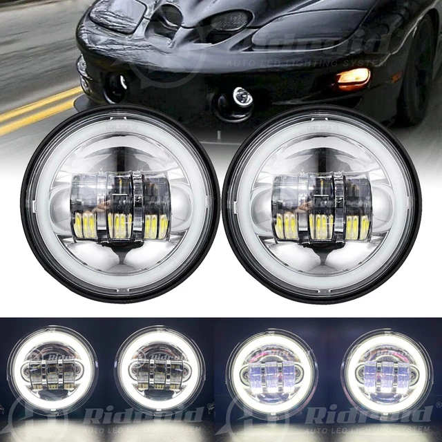 Halo 4.5" LED Fog Lights Passing Lamp For Pontiac Firebird Trans Am 1993-2002