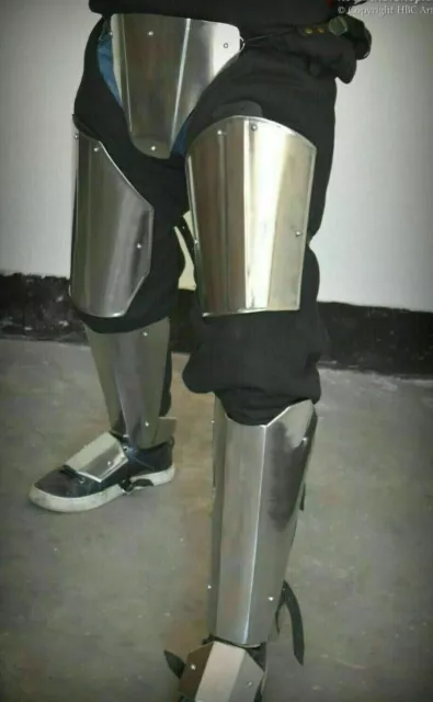 Medieval  SCA LARP Cosplay Halloween Costume Mandalorian Inspired Leg Armor