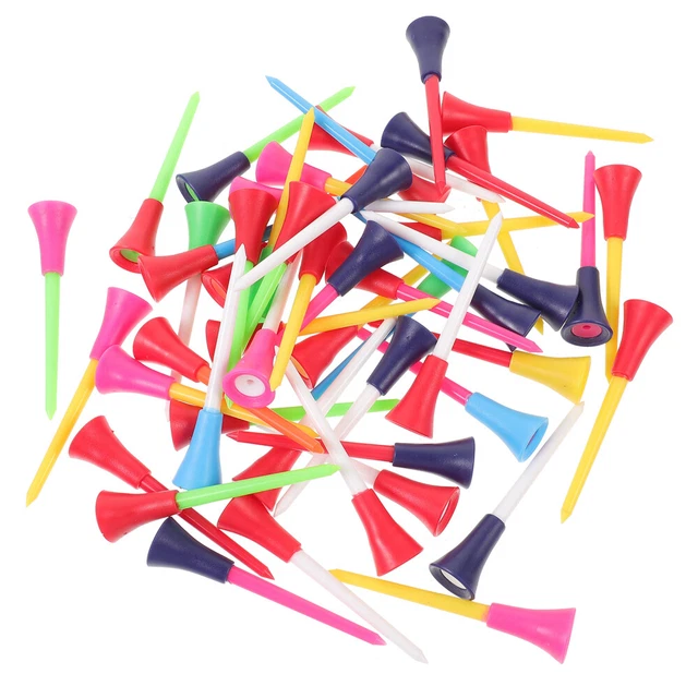 100 PCS T-shirts en plastique multicolore en caoutchouc 83mm Coussin Tee