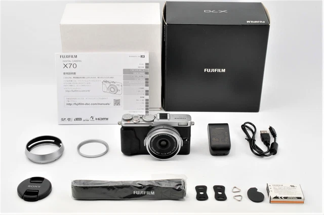 [Near MINT in Box] Fujifilm X70 Silver 16.3MP Digital Camera From JAPAN