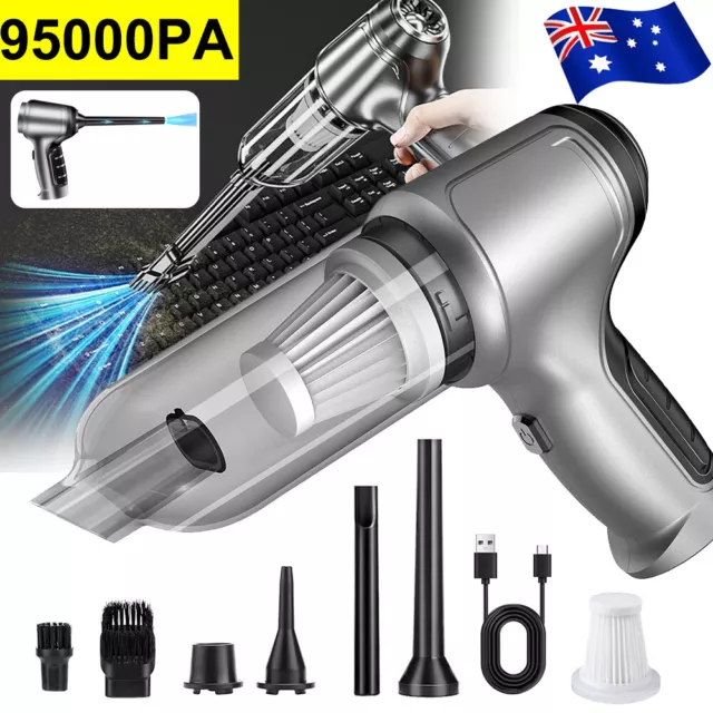 95000PA Wireless Car Vacuum Cleaner Handheld Vaccum Mini Power Suction Dust Blow