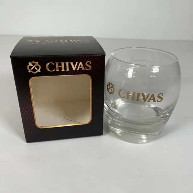 Chivas Regal Whisky Glass Tumbler Weighted Round Bottom Gift