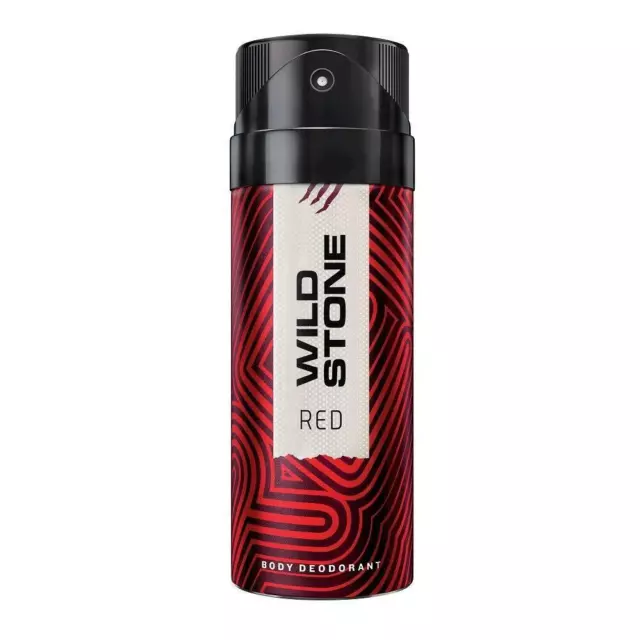 Déodorant corporel rouge Wild Stone pour hommes -150 ml | Parfum fort et...