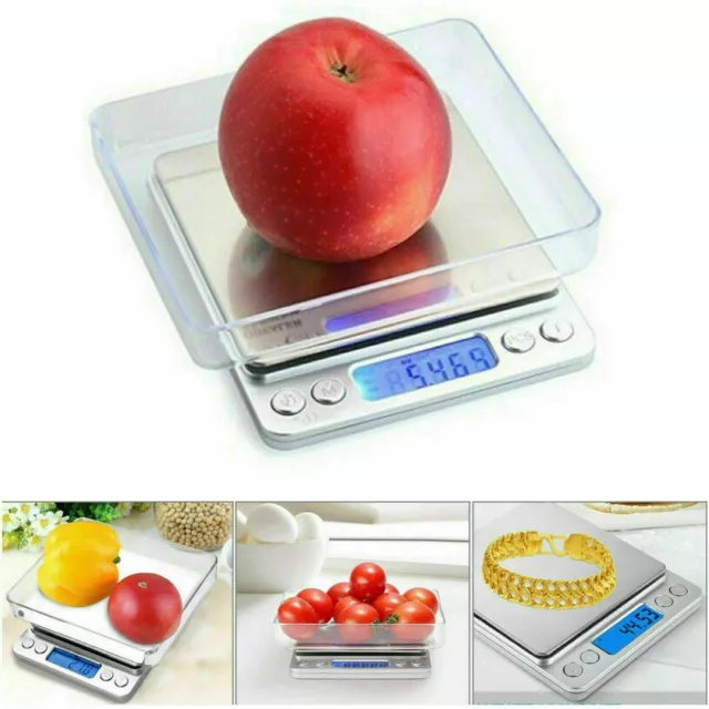 Digital Kitchen Scales LCD Gold Food Weight Postal Scale Electronic 0.01g 500g..