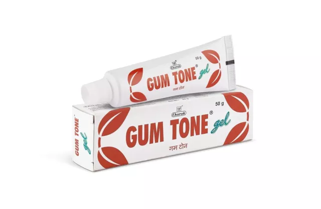 2 geles de tono de goma Charak (50 g cada uno) para gemas sangrantes mal aliento y gingivitis