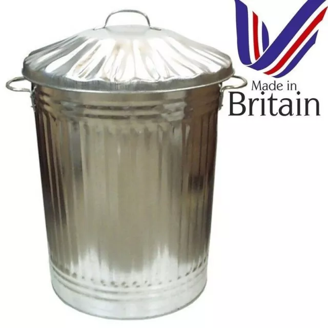 Galvanised Steel Bin Rodent proof rubbish storage recycling container (lrb)
