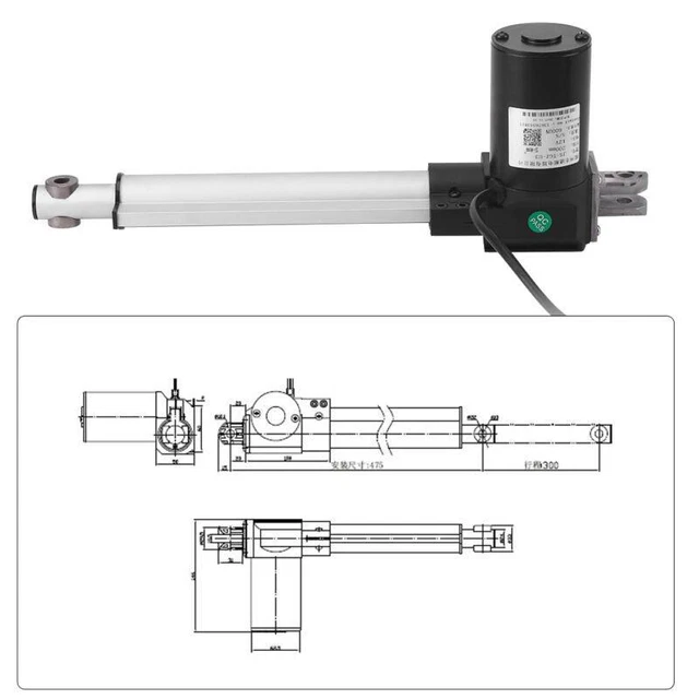 Hochleistungs-Linearaktuator mit max. 6000 N, 12-V-Gleichstrommotor für Autos –