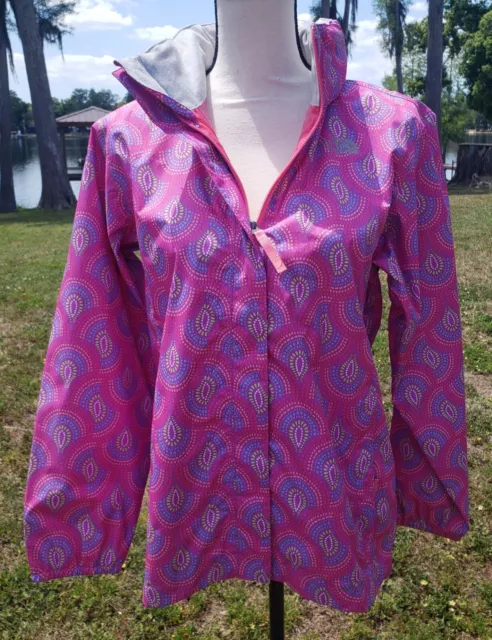 The North Face Rain Jacket Girls Size XL Nylon Purple & Pink Full Zip Hooded