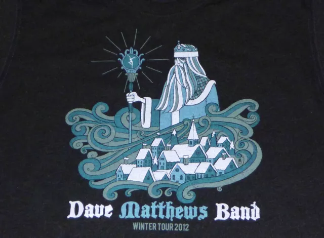 Dave Matthews Band DMB Winter Tour 2012 Blue T-Shirt Schedule Size Small S Shirt 3