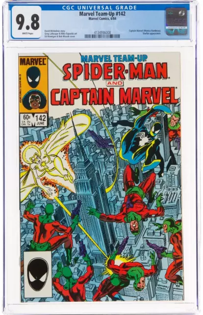 Marvel Team-Up 142 Cgc 9.8 Spider-Man & Captain Wp 1984 Increíble Avengers